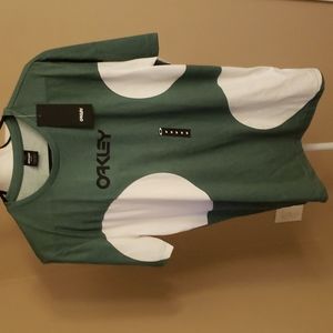 NWT Men's Oakley bubble green staple tee logo S75 size M